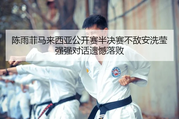 陈雨菲马来西亚公开赛半决赛不敌安洗莹 强强对话遗憾落败